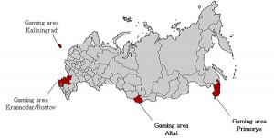 De aangewezen casinoregio van Rusland.  